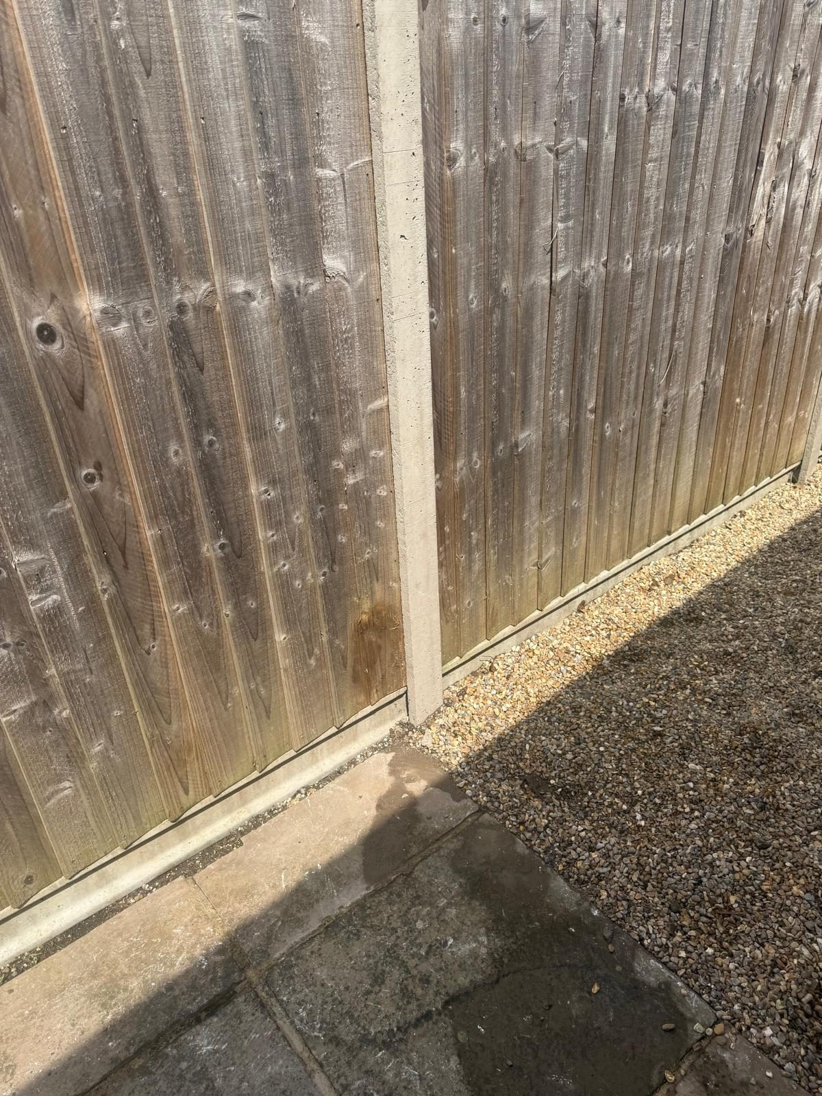 Fence panel and concrete post repair work